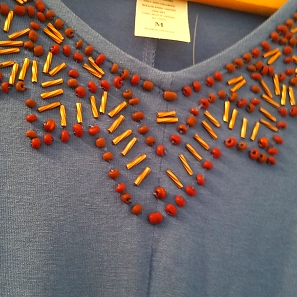 BOHEMIAN Beaded Embellished Top NEW - Picture 4 of 6